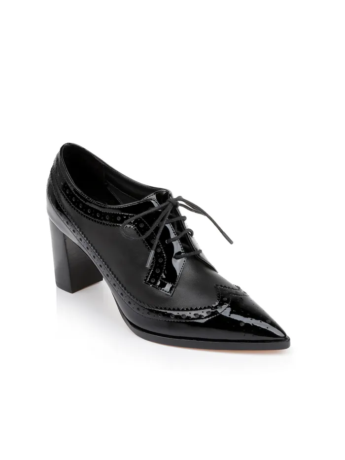 Women L039Agence Heels Elodie Leather Oxford Pump Black Patent Women L039Agence Heels Elodie Leather Oxford Pump Black Patent