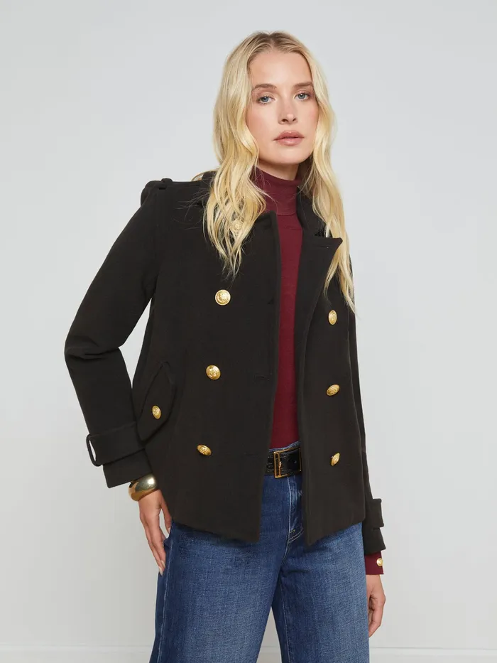 Women L039Agence Outerwear New Franco Coat Dark Chocolate