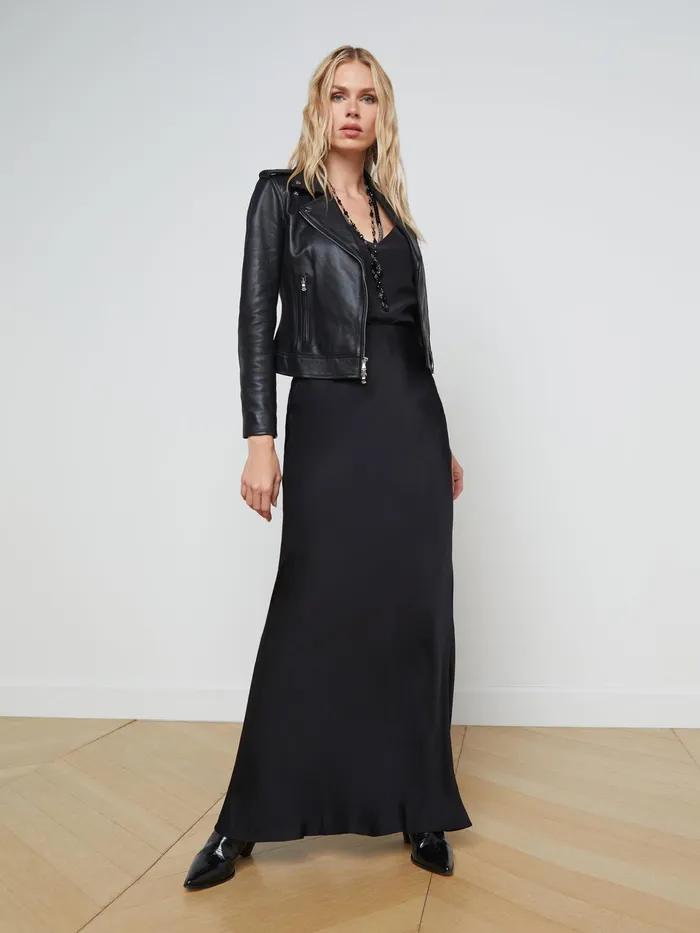 Women L039Agence Outerwear New Leather Biker Jacket Black Women L039Agence Outerwear New Leather Biker Jacket Black