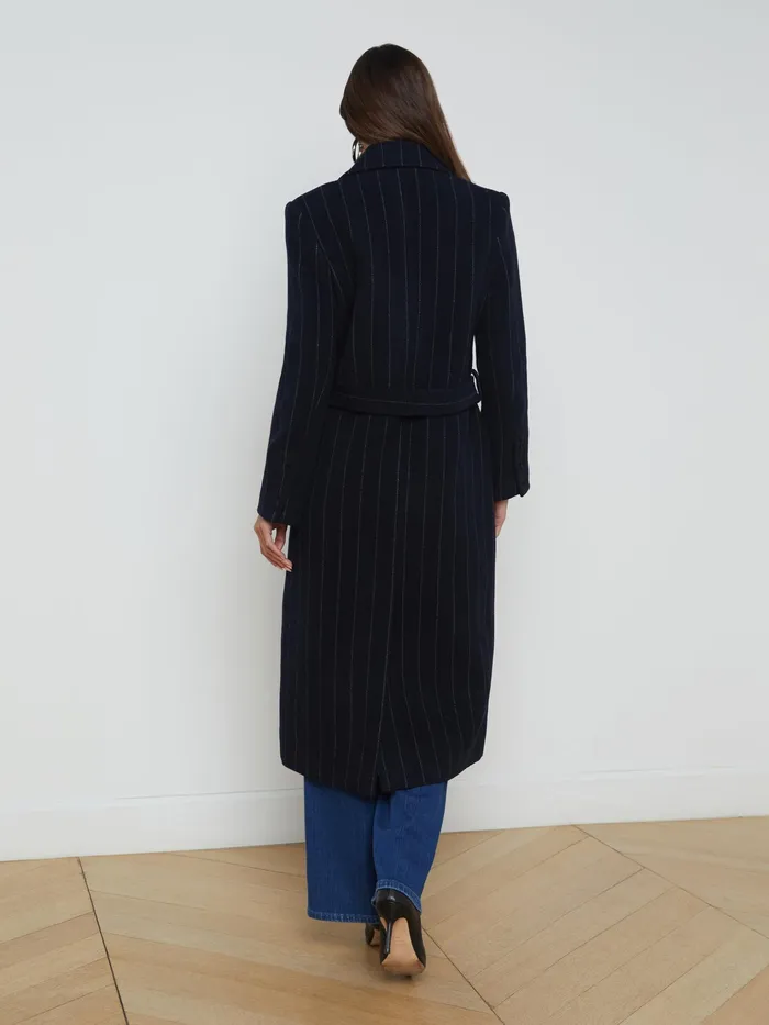 Women L039Agence Outerwear New Olina Coat Midnightivory Pinstripe Women L039Agence Outerwear New Olina Coat Midnightivory Pinstripe