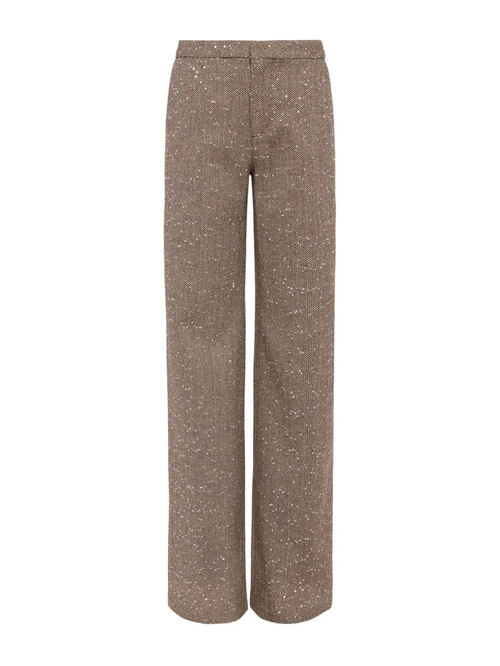 Women L039Agence Pants Livvy StraightLeg Trouser Oliveecru Chevron Women L039Agence Pants Livvy StraightLeg Trouser Oliveecru Chevron