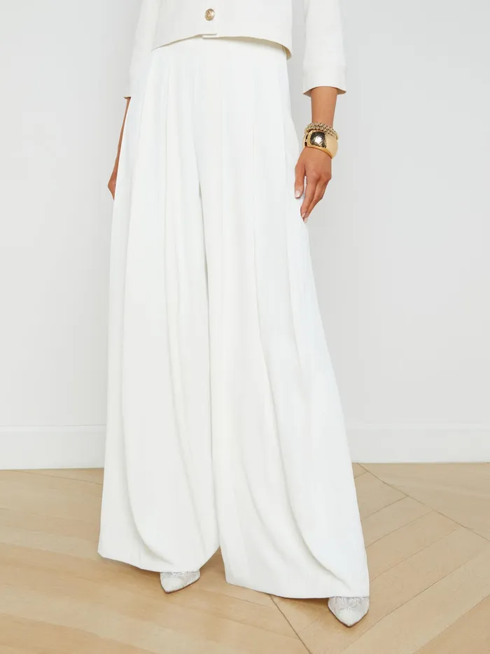 Women L039Agence Pants Nova Pleated WideLeg Pant Ivory Women L039Agence Pants Nova Pleated WideLeg Pant Ivory