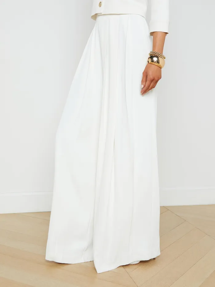 Women L039Agence Pants Nova Pleated WideLeg Pant Ivory Women L039Agence Pants Nova Pleated WideLeg Pant Ivory