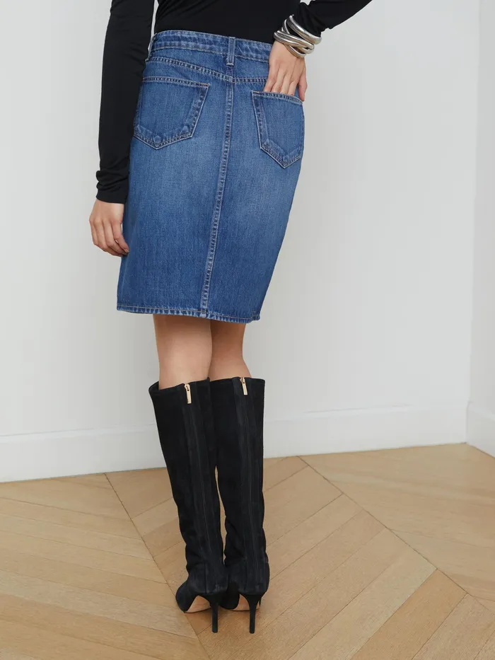 Women L039Agence Skirts Tylee Denim Skirt Brentwood Women L039Agence Skirts Tylee Denim Skirt Brentwood