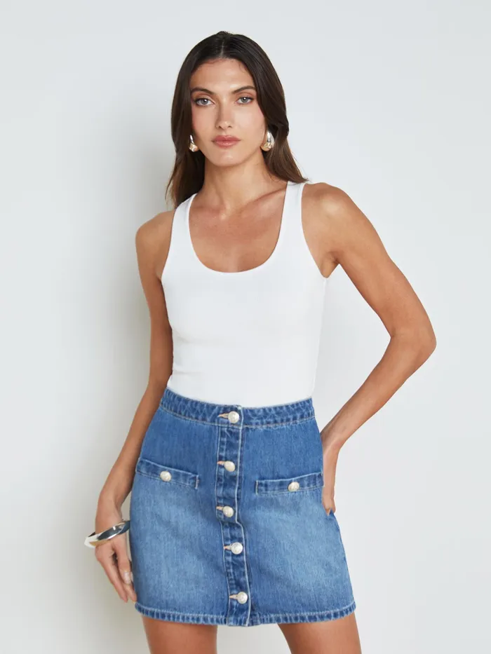 Women L039Agence Tees Adira Tank White