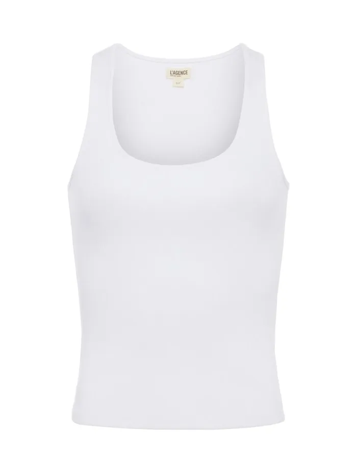 Women L039Agence Tees Adira Tank White Women L039Agence Tees Adira Tank White
