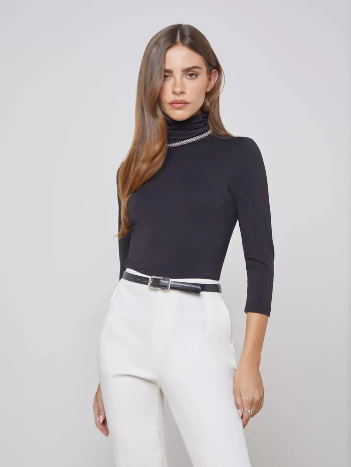 Women L039Agence Tees Aja Turtleneck Black