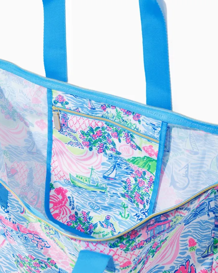 Women Lilly Pulitzer Bags Getaway Packable Tote Multi Lilly Loves Marthas Vineyard Women Lilly Pulitzer Bags Getaway Packable Tote Multi Lilly Loves Marthas Vineyard