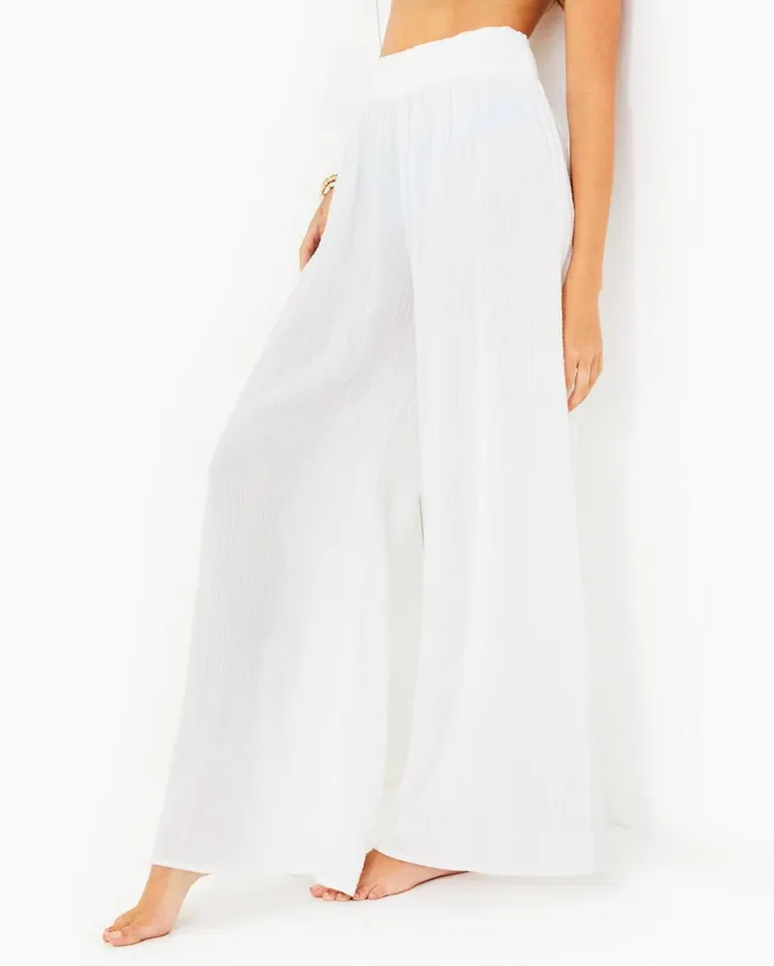 Women Lilly Pulitzer Swim 30034 Enzo Cotton CoverUp Pant Resort White Women Lilly Pulitzer Swim 30034 Enzo Cotton CoverUp Pant Resort White