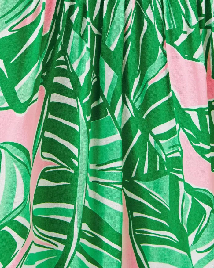 Women Lilly Pulitzer Swim Franki CoverUp Shirt Conch Shell Pink Lets Go Bananas