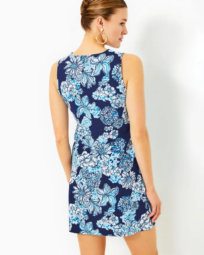 Women Lilly Pulitzer Swim Johana CoverUp Low Tide Navy Bouquet All Day