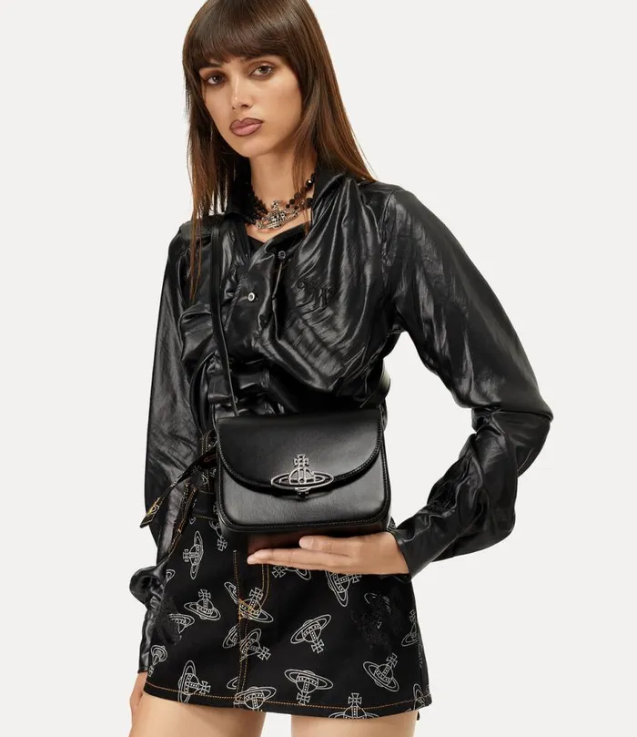 Women Linda Crossbody Bag Black Vivienne Westwood Crossbody Bags