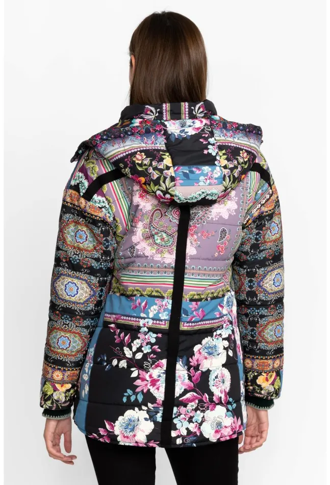 Women Mauri Puffer Jacket Reversible Multi Johnny Was Outerwear
