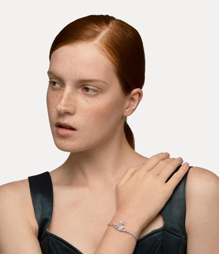 Women Mayfair Bas Relief Bracelet Rhodiumcrystal Vivienne Westwood Classic Styles Women Mayfair Bas Relief Bracelet Rhodiumcrystal Vivienne Westwood Classic Styles