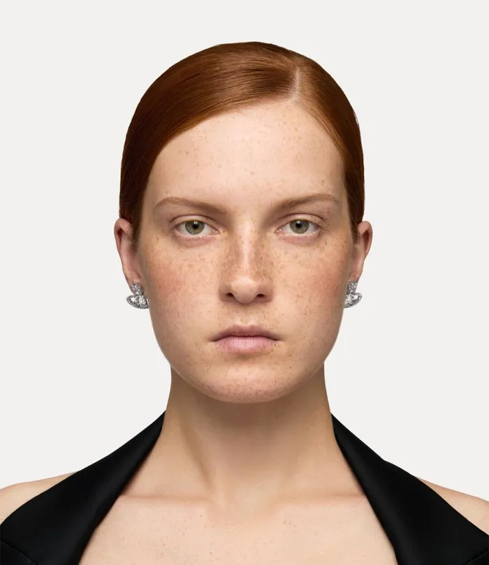 Women Mayfair Bas Relief Earrings Rhodiumcrystal Vivienne Westwood Classic Styles Women Mayfair Bas Relief Earrings Rhodiumcrystal Vivienne Westwood Classic Styles