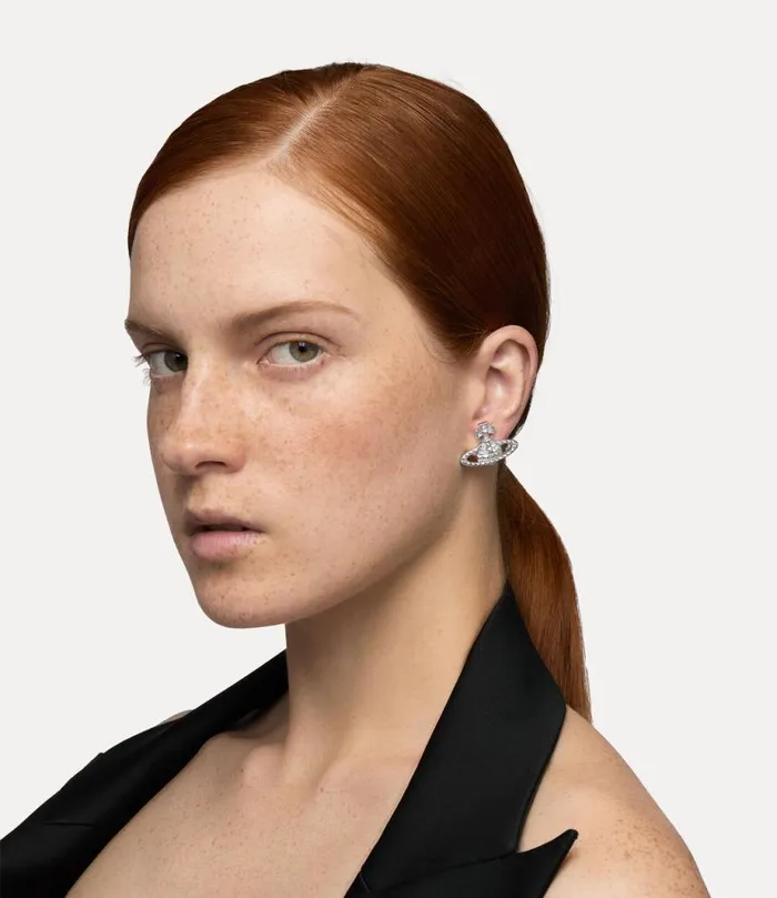 Women Mayfair Bas Relief Earrings Rhodiumcrystal Vivienne Westwood Classic Styles Women Mayfair Bas Relief Earrings Rhodiumcrystal Vivienne Westwood Classic Styles