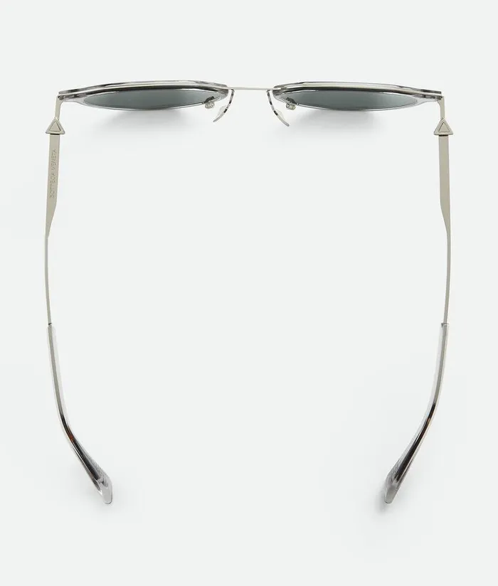 WomenMen Bottega Veneta Sunglasses Ultrathin Panthos Sunglasses Greygreen