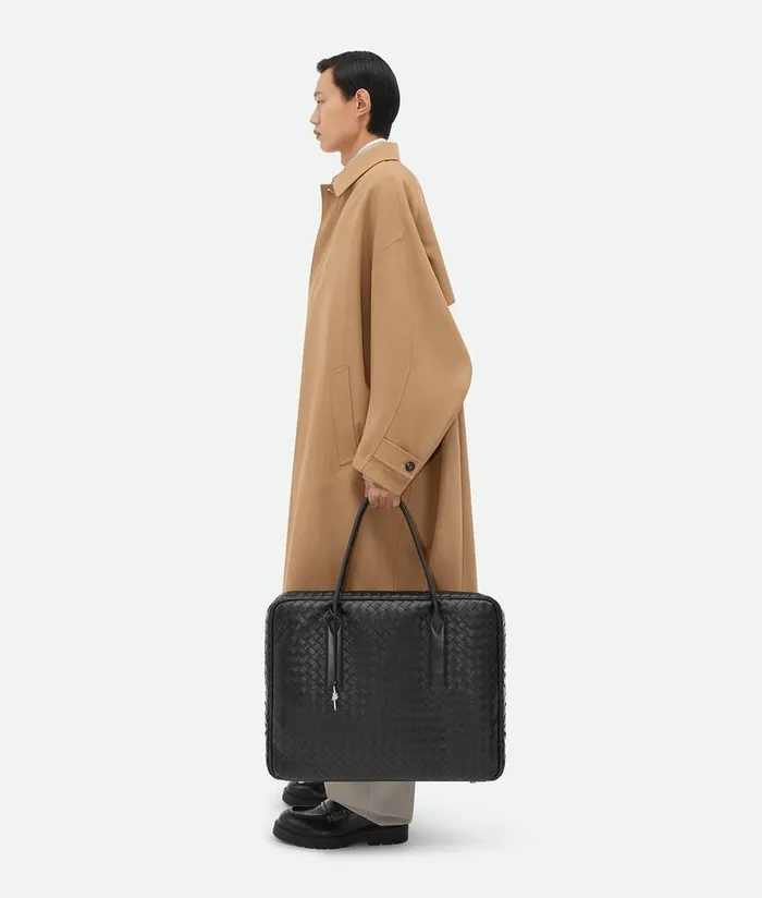 WomenMen Bottega Veneta Travel Bags Getaway Large Weekender Black