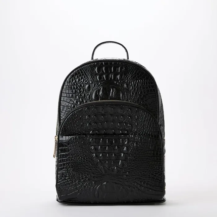 WomenMen Brahmin Backpacks Dartmouth Backpack Black Leather Backpack