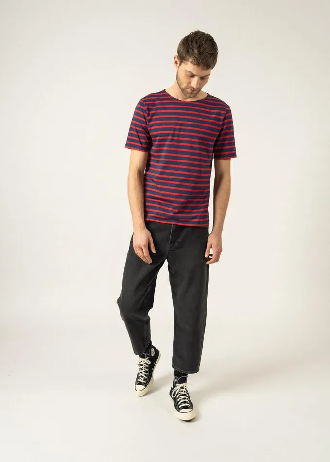 WomenMen Breton Striped Shirts Saint James LEVANT MODERN Navy Red