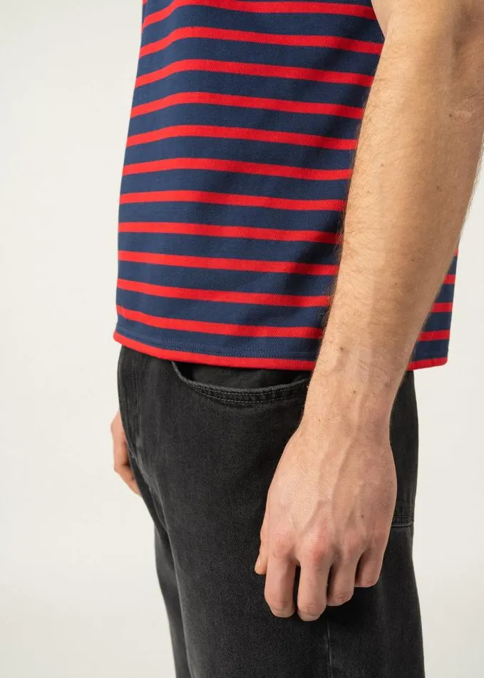 WomenMen Breton Striped Shirts Saint James LEVANT MODERN Navy Red