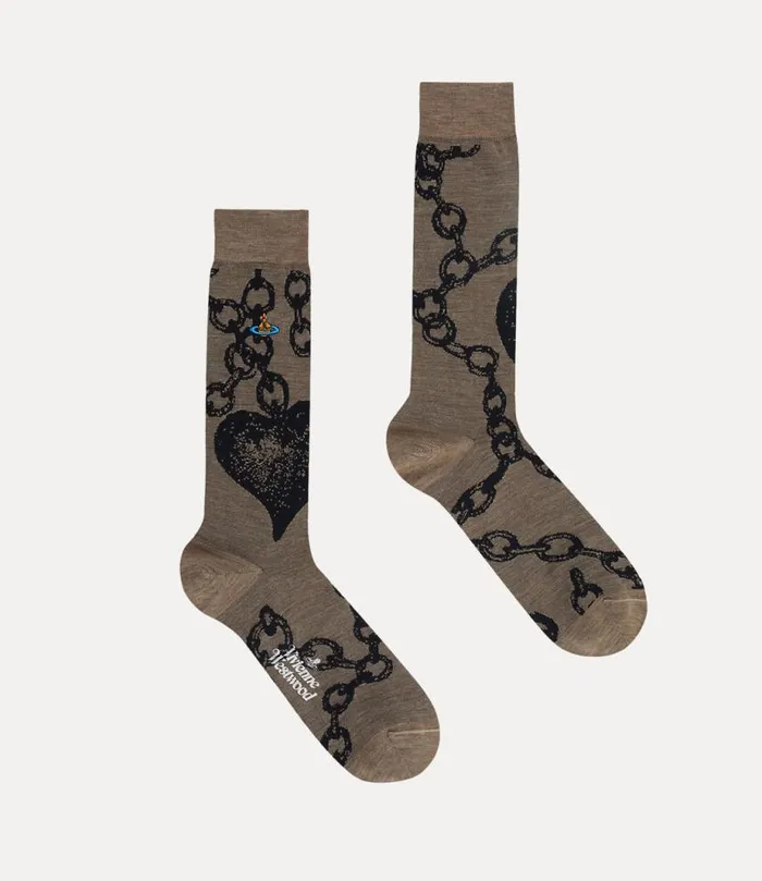 WomenMen Chain Sock Sand Vivienne Westwood Socks And Tights WomenMen Chain Sock Sand Vivienne Westwood Socks And Tights