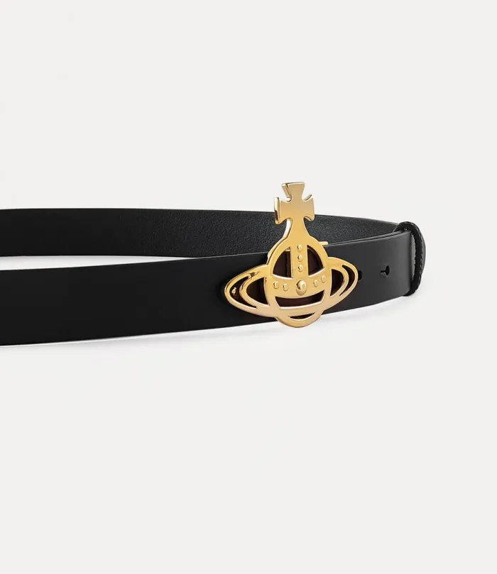 WomenMen Line Orb Buckle Belt Black Vivienne Westwood Belts And Harnesses WomenMen Line Orb Buckle Belt Black Vivienne Westwood Belts And Harnesses
