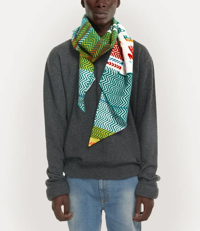 WomenMen Two Point Scarf Green Vivienne Westwood Scarves And Ponchos
