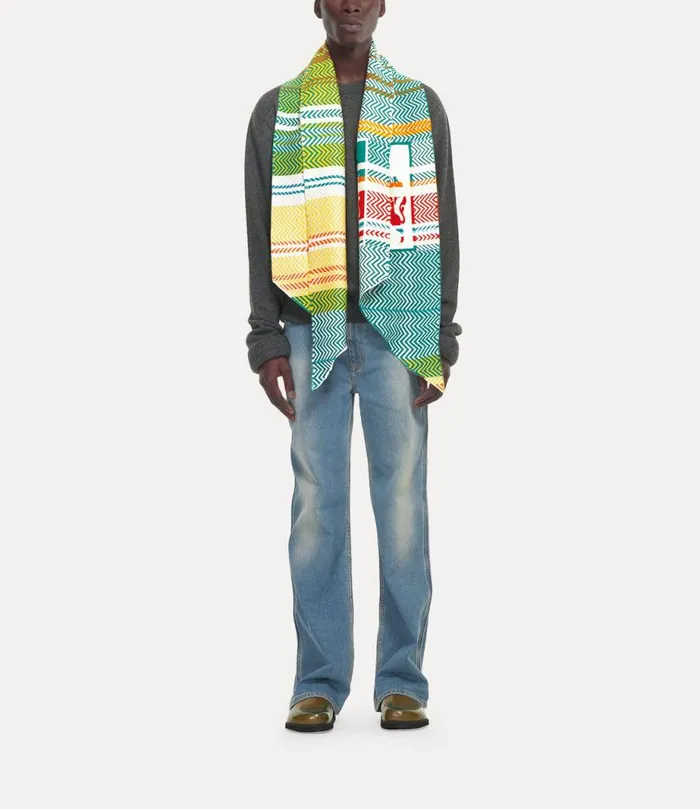 WomenMen Two Point Scarf Green Vivienne Westwood Scarves And Ponchos