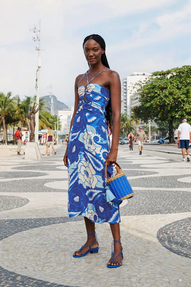 Women Midi Dresses Farm Rio Blue Tropical Groove Lenzing Ecovero Viscose Midi Dress Women Midi Dresses Farm Rio Blue Tropical Groove Lenzing Ecovero Viscose Midi Dress