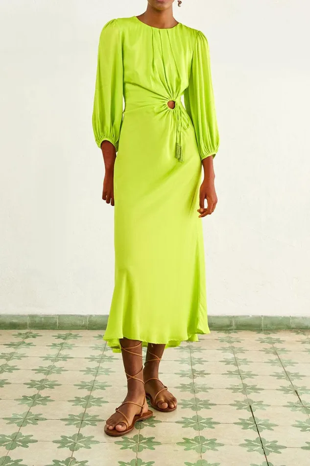 Women Midi Dresses Farm Rio Lime Circle Cut Out Lenzing Ecovero Viscose Midi Dress Women Midi Dresses Farm Rio Lime Circle Cut Out Lenzing Ecovero Viscose Midi Dress