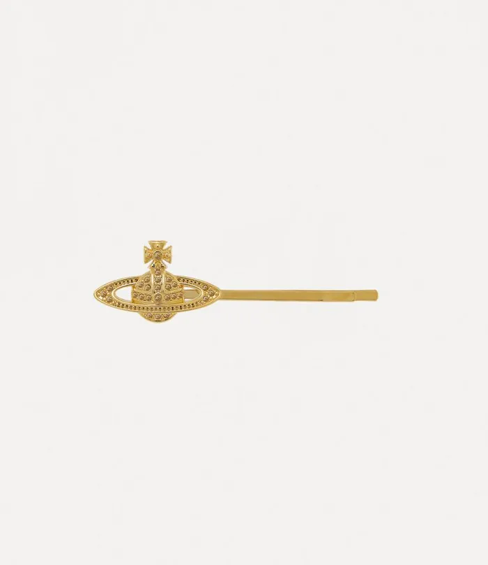 Women Mini Bas Relief Bobby Pin Goldlightcoloradotopazcrystal Vivienne Westwood Other Jewellery