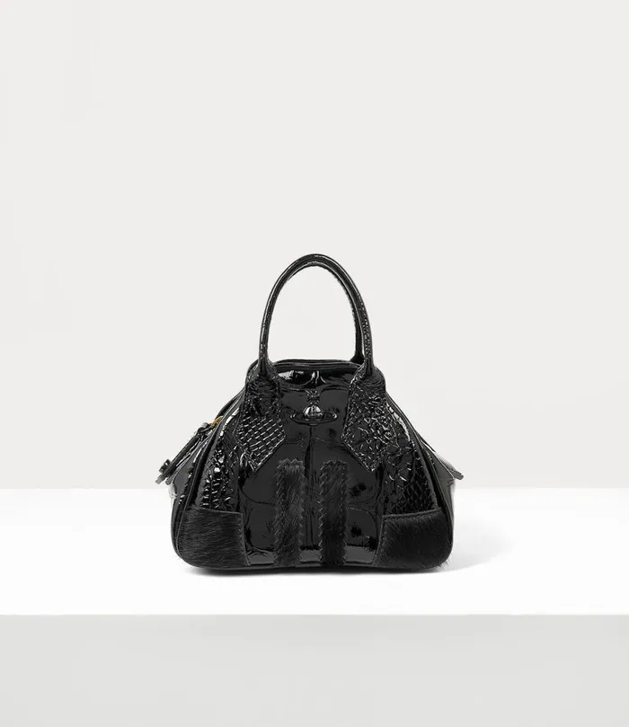 Women Mini Yasmine Chain Bag Blackenamelorb Vivienne Westwood Handbags