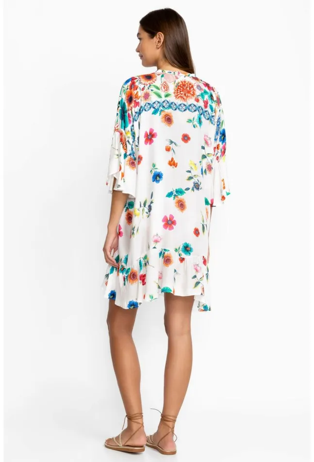Women Mirror Palace Ruffle Kimono Mirror Johnny Was Swim and Resort