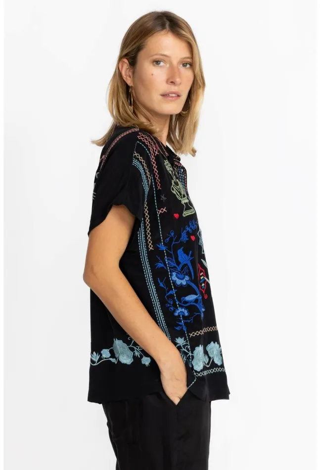 Women Nahmad Blouse Black Johnny Was Tops