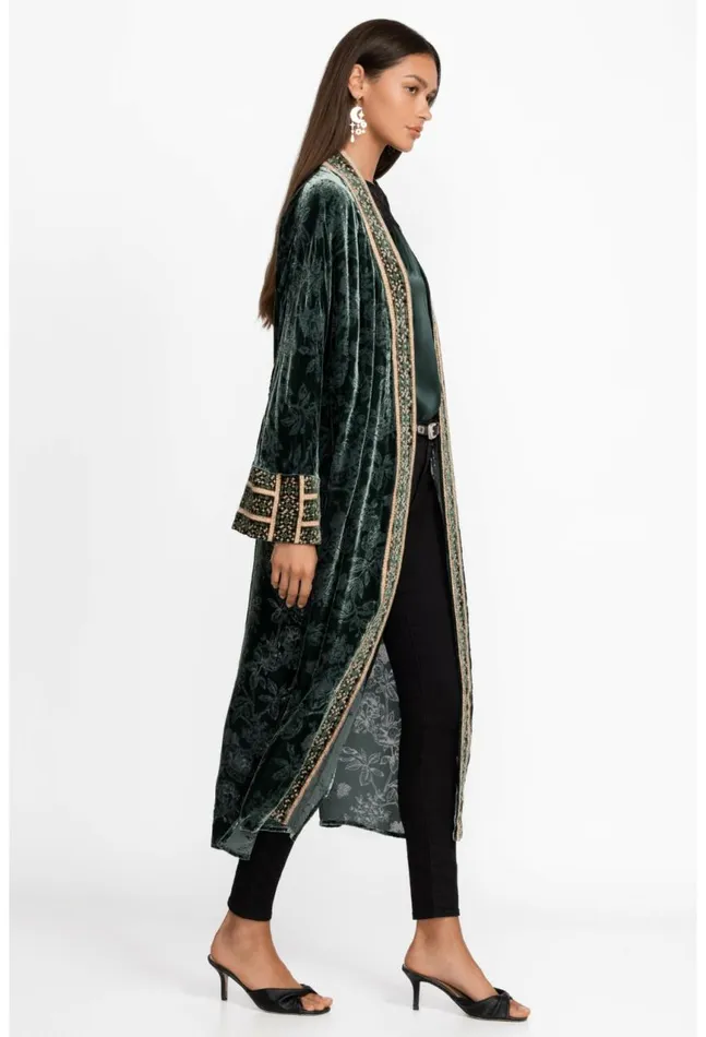 Women Natalia Silk Kimono Emerald Green Johnny Was Kimonos