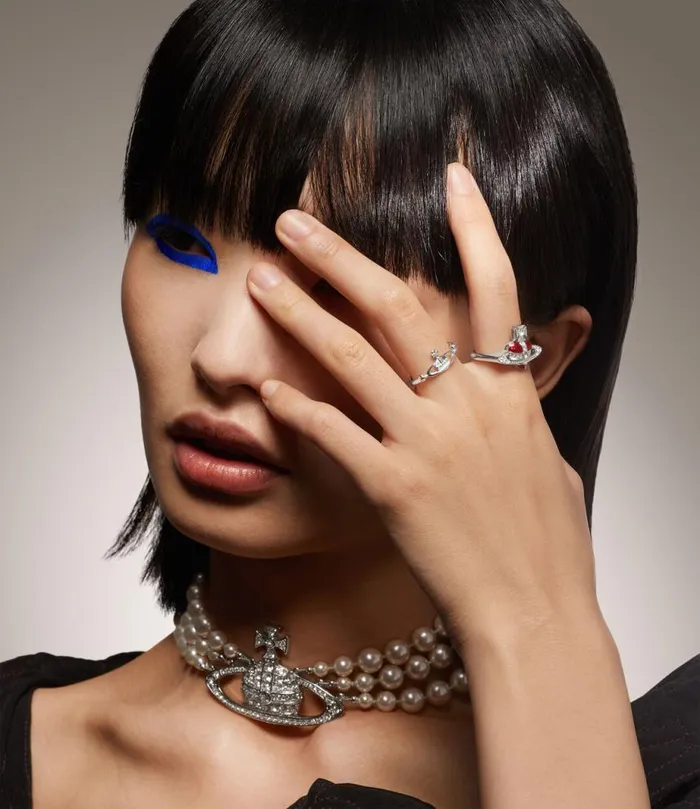 Women New Diamante Heart Ring Platinumcrystalcrystalindianpinkenamel Vivienne Westwood Classic Styles