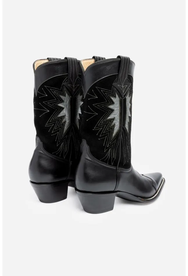 Women Night Sky Cowboy Boot Black Johnny Was Shoes