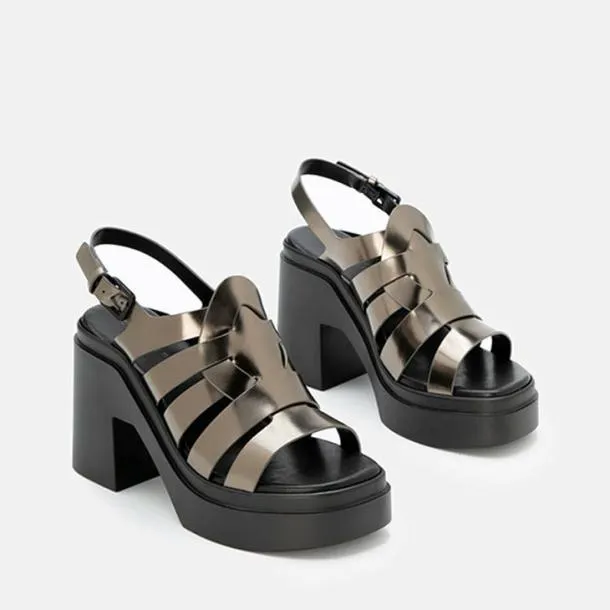 Women NINDY Gloss Metallic Gobi Clergerie Sandals