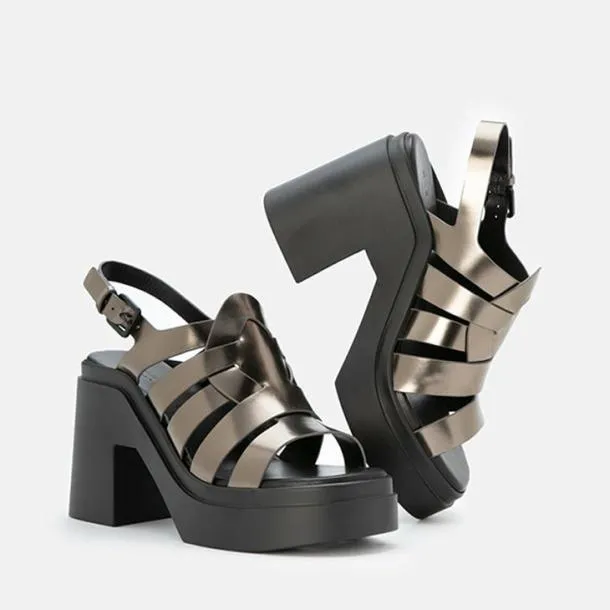 Women NINDY Gloss Metallic Gobi Clergerie Sandals