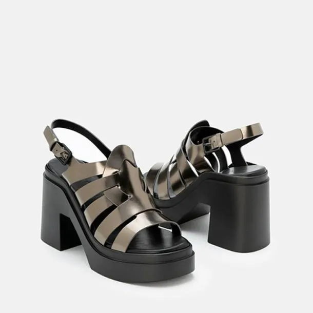 Women NINDY Gloss Metallic Gobi Clergerie Sandals