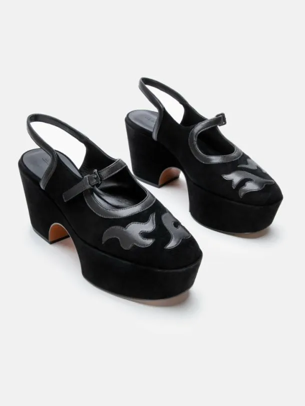 Women NOPAM Suede Black Clergerie Babies