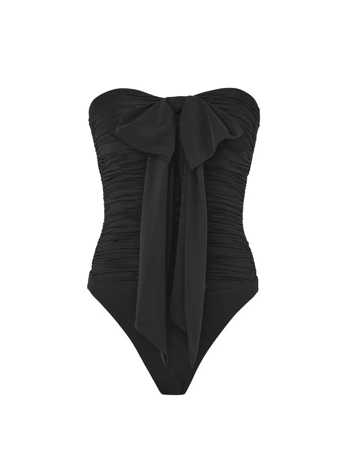 Women One Pieces Zimmermann Halliday Drape Bow 1pc Noir