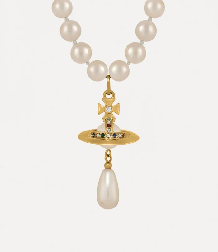 Women One Row Pearl Drop Choker Goldpearlmulti Vivienne Westwood Necklaces Women One Row Pearl Drop Choker Goldpearlmulti Vivienne Westwood Necklaces