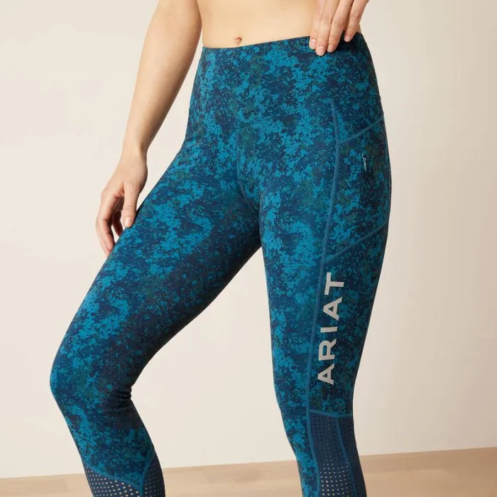 Women Pants and Shorts Ariat Eos Full Seat Tight Deep Petroleum Camo Floral Women Pants and Shorts Ariat Eos Full Seat Tight Deep Petroleum Camo Floral