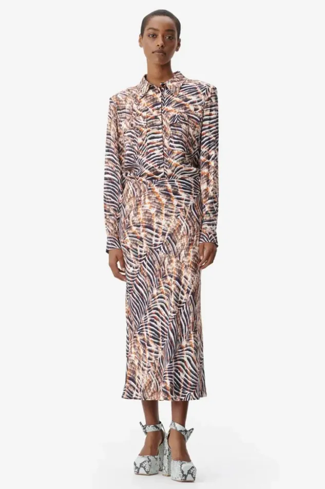 Women Pants and Skirts Lala Berlin Skirt Sasa Viscose Zebra Shibori