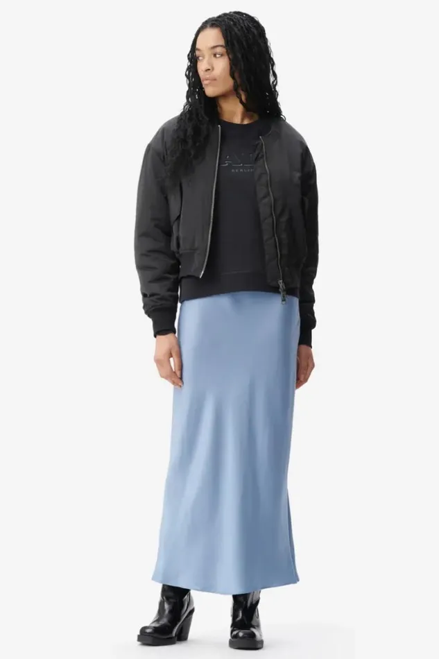 Women Pants and Skirts Lala Berlin Skirt Sasai Viscose Mix Faded Denim