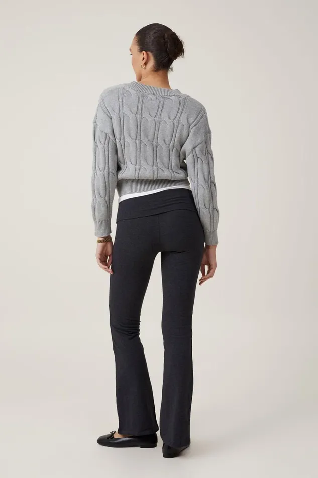 Women Pants Cotton On Bella Bootleg Pant Charcoal Marle