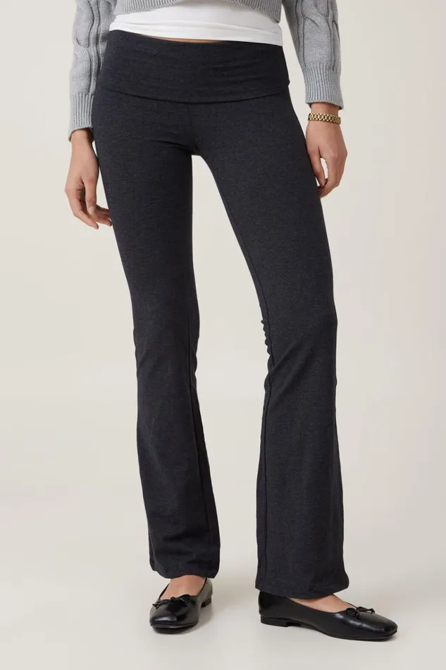 Women Pants Cotton On Bella Bootleg Pant Charcoal Marle