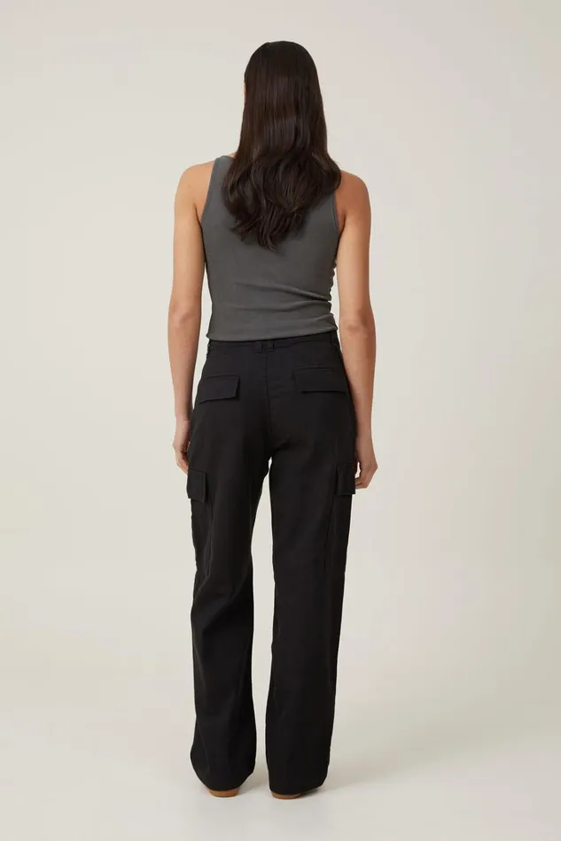 Women Pants Cotton On Bobbie Cargo Pant Black Women Pants Cotton On Bobbie Cargo Pant Black